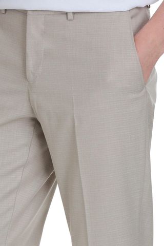 Bej Slim Fit Yandan Cepli Kumaş Pantolon