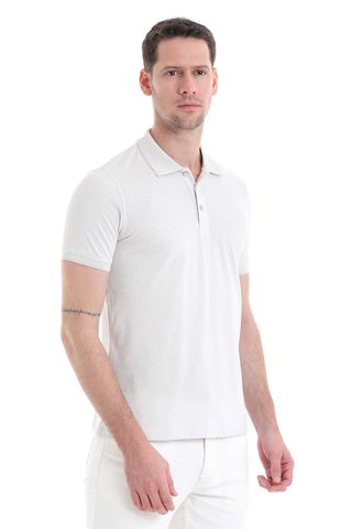 Gri Regular Fit 100% Pamuklu Polo Yaka Tişört