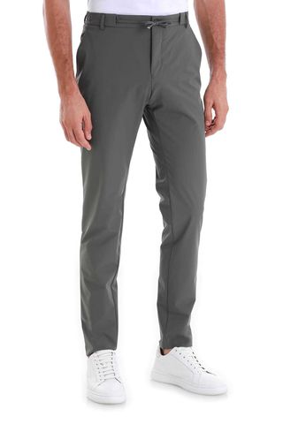 Haki Slim Fit Çizgili Yandan Cepli Jogger Pantolon