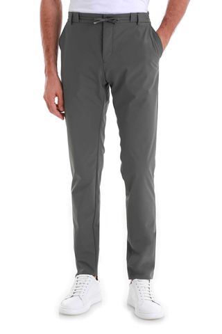 Haki Slim Fit Çizgili Yandan Cepli Jogger Pantolon