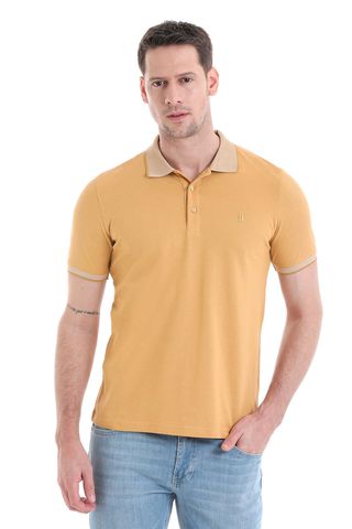 Sarı Regular Fit 100% Pamuklu Polo Yaka Tişört