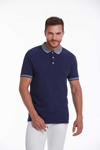 Lacivert Regular Fit 100% Pamuklu Polo Yaka Tişört