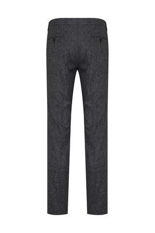 Lacivert Regular Fit Yandan Cep Flanel Pantolon