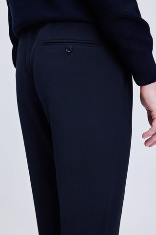 Lacivert Rahat Kesim Yandan Cepli Jogger Pantolon