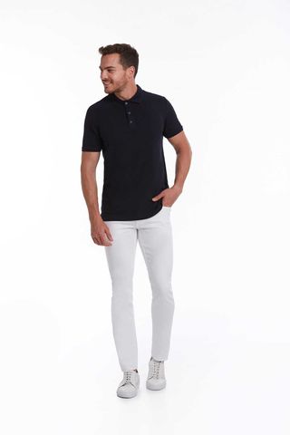Lacivert Regular Fit 100% Pamuk Polo Yaka Tişört