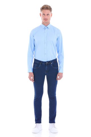 Mavi Comfort Fit 100% Pamuk Slim Yaka Uzun Kollu Klasik Saten Gömlek
