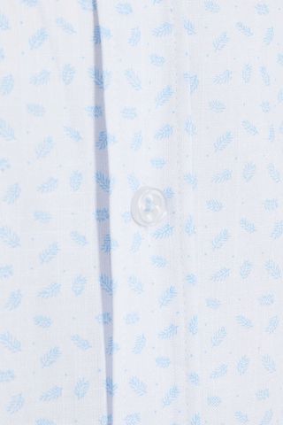 Mavi Slim Fit Baskılı 100% Pamuk Düğmeli Yaka Uzun Kollu Casual Gömlek