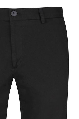 Siyah Regular Fit Yandan Cepli Kanvas Pantolon