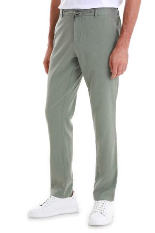 Yeşil Dinamik Fit Düz Yandan Cepli Pamuklu Jogger Pantolon